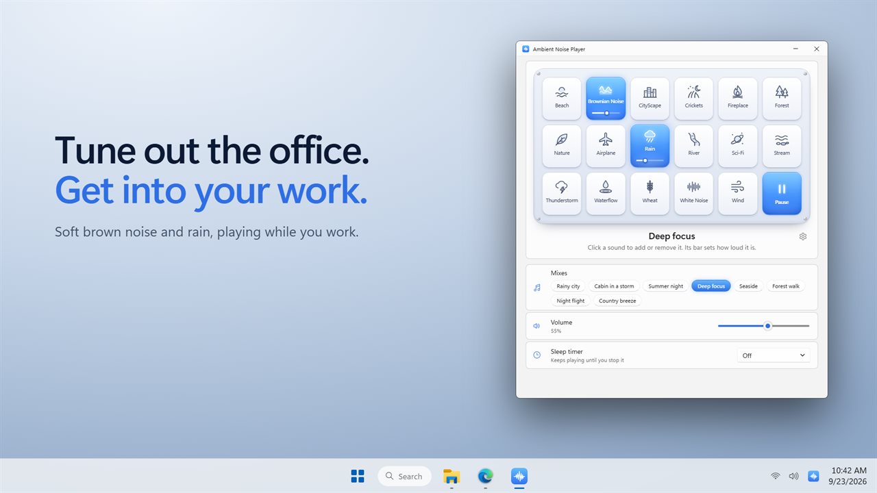 Block out the noise while you work.
