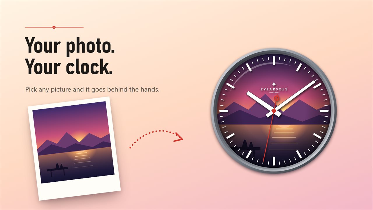 Put your own photo behind the hands.