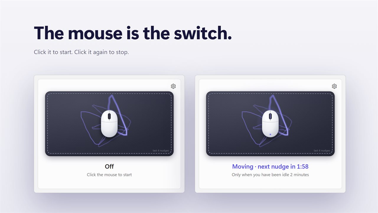 Click the mouse to turn it on or off.