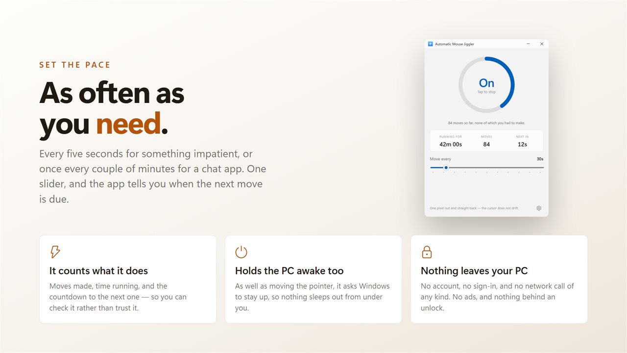 Anywhere from five seconds to two minutes, on one slider.