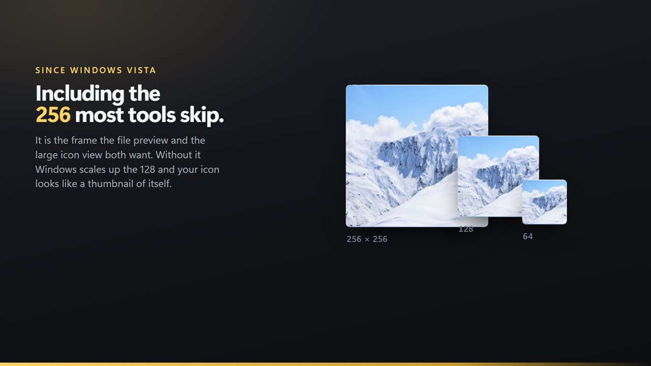 Includes the 256-pixel frame most tools skip.