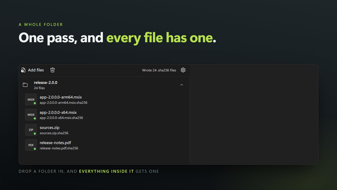 A whole folder in one pass.