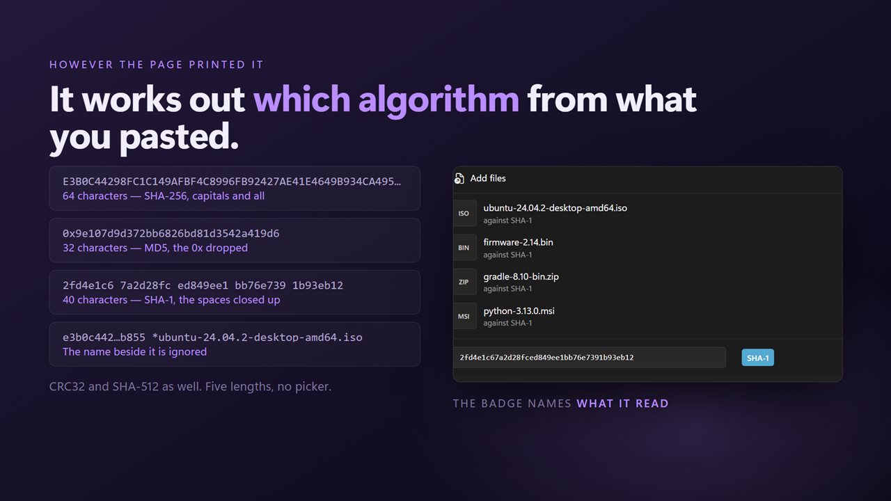 It works out which algorithm from what you pasted.