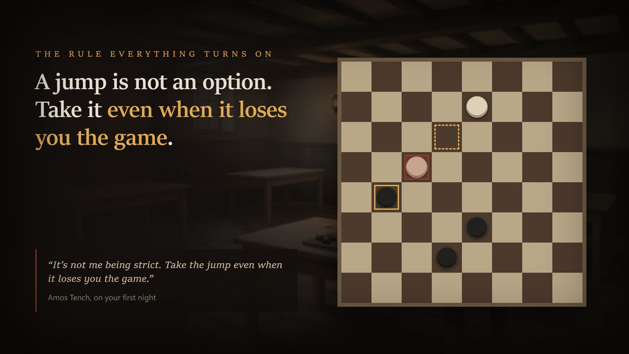 A jump is not an option - take it even when it loses you the game.
