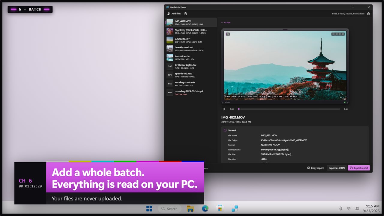 Add a whole batch. Everything is read on your PC.