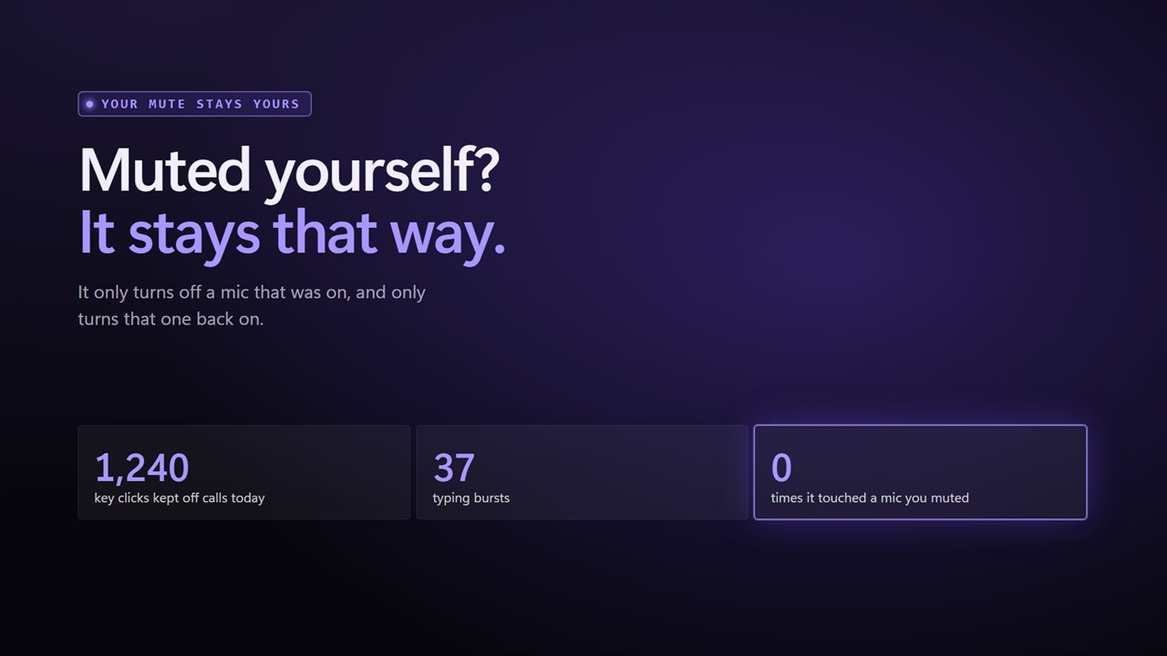 A mic you muted yourself is never touched.