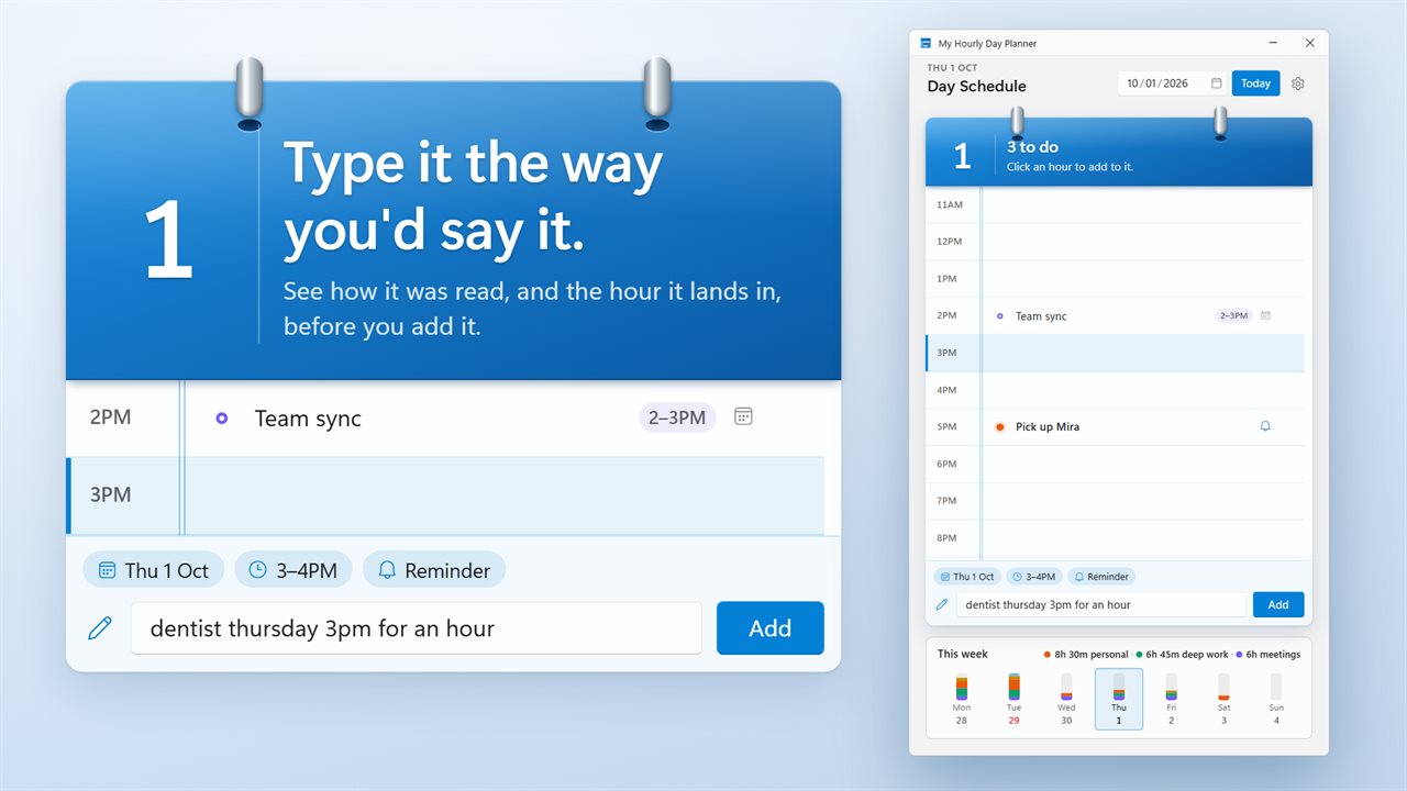 Type it the way you'd say it, and see how it was read before it lands.