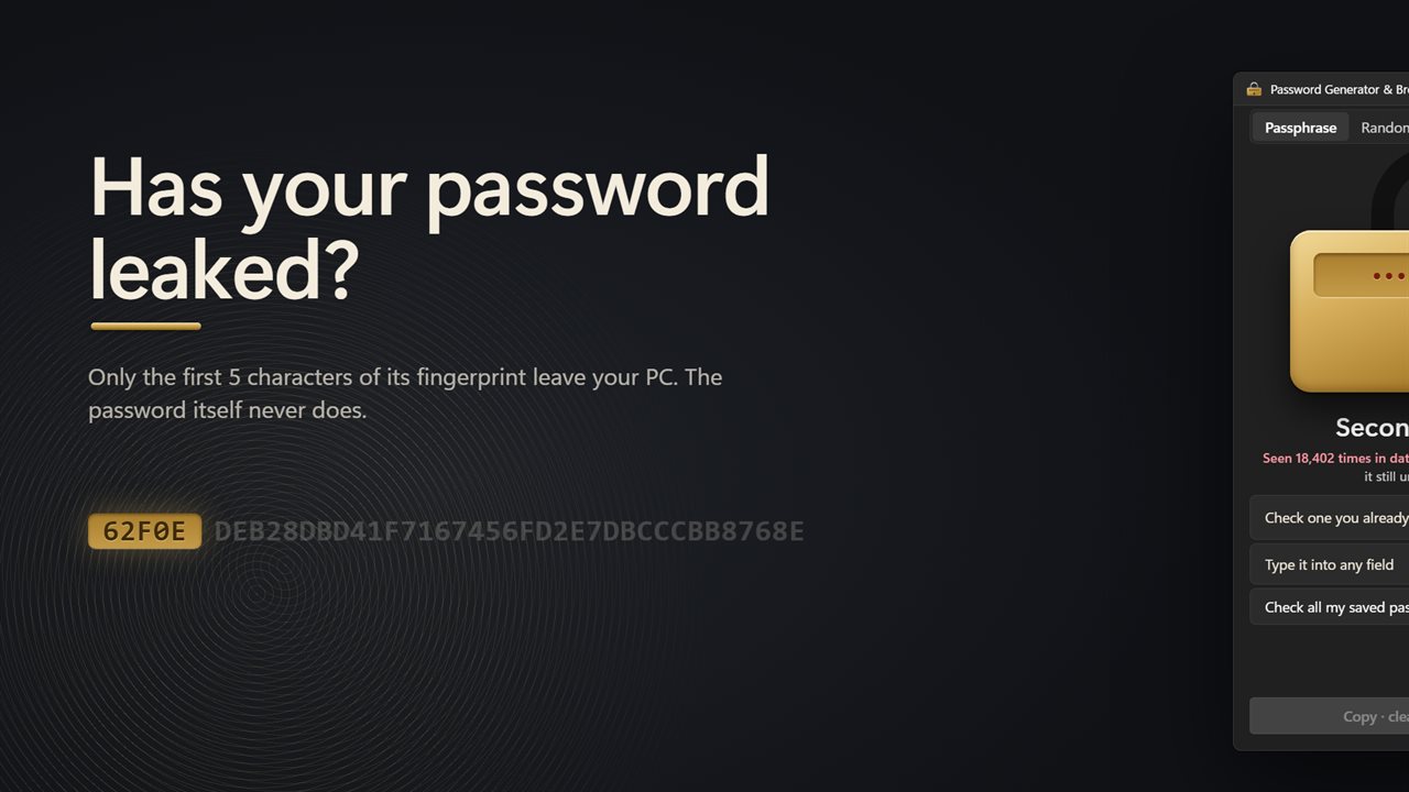 Check a password you already use against known data breaches.