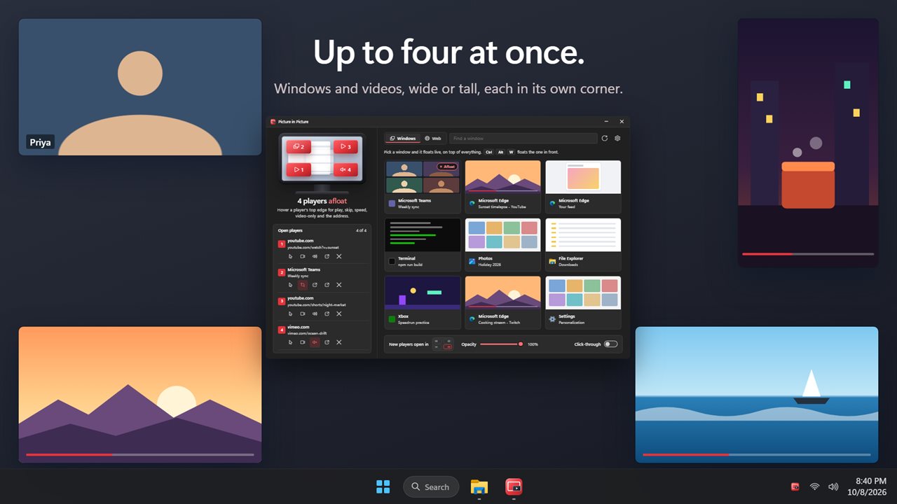 Up to four players at once.