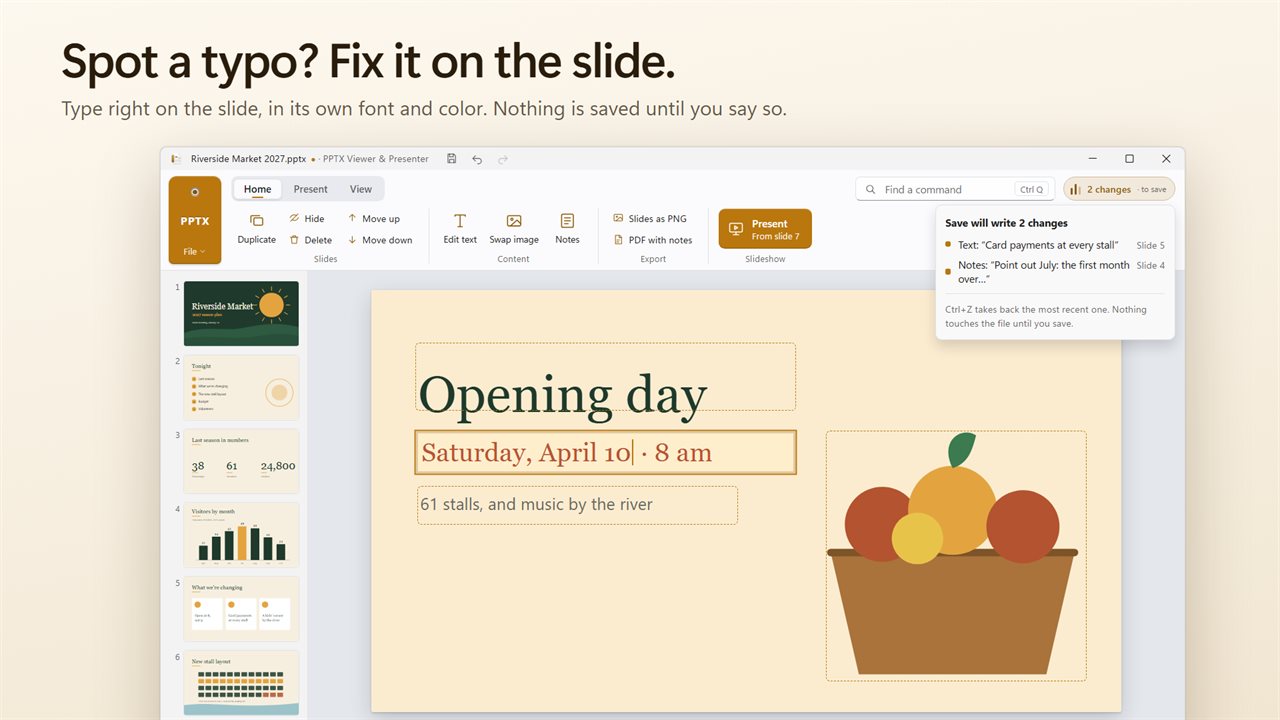 Spot a typo? Fix it right on the slide.
