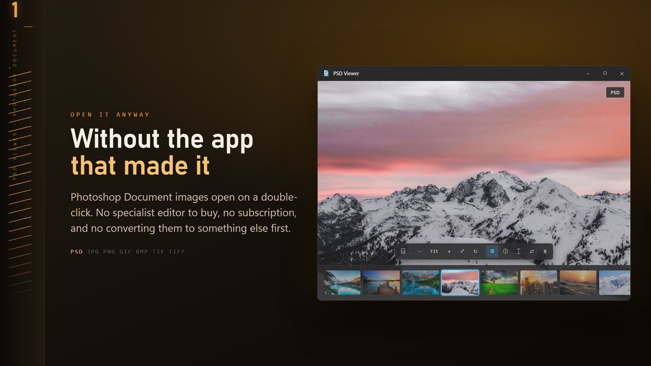 PSD files open without the app that made them.
