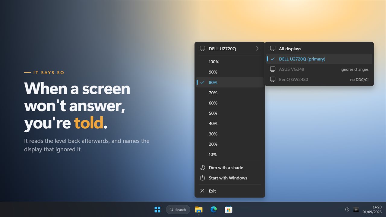 When a monitor ignores a change, it says so instead of failing quietly.