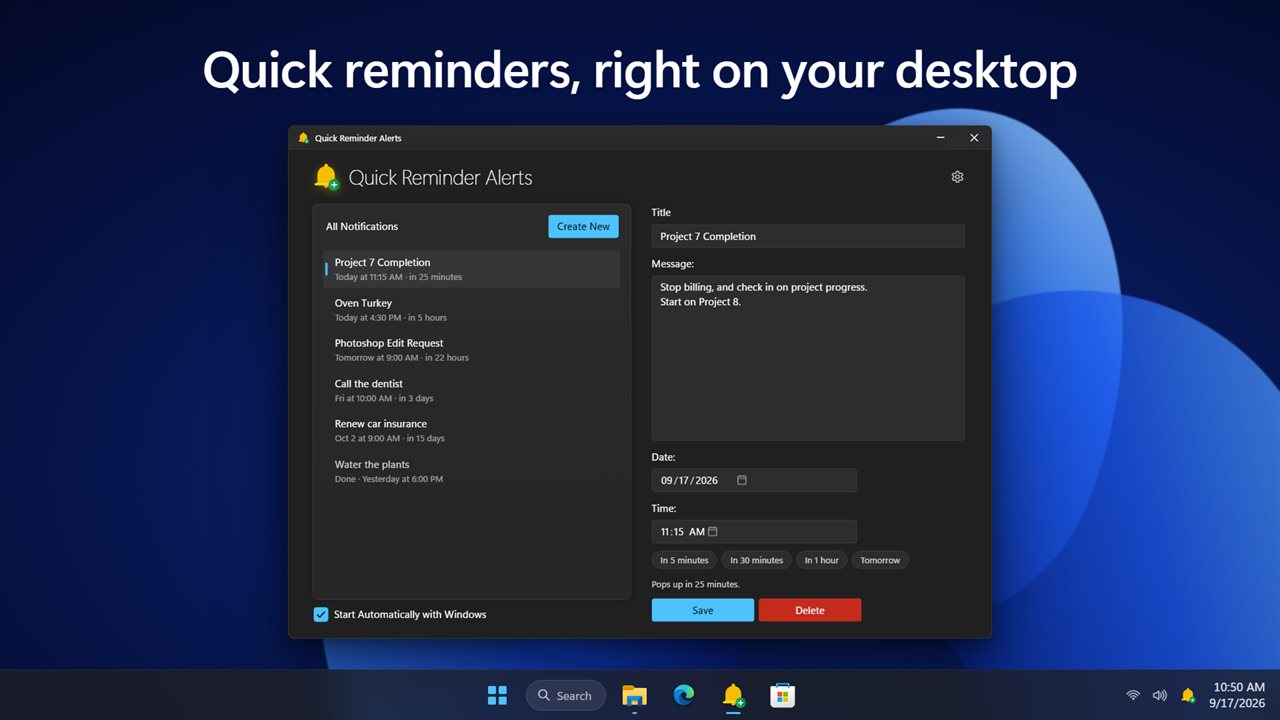 All your notifications in one list, with the details beside it.