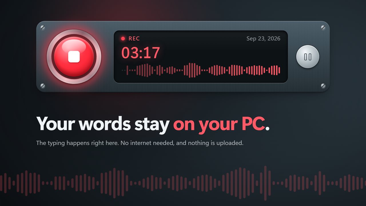The text is made on your PC. Nothing is uploaded.