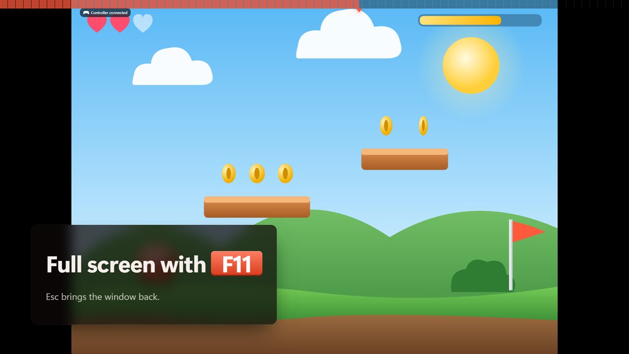 Full screen with F11.