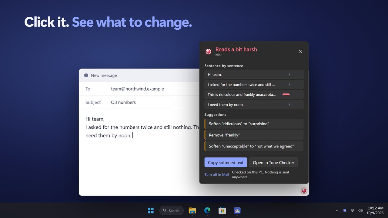 Click the badge to see what to change.