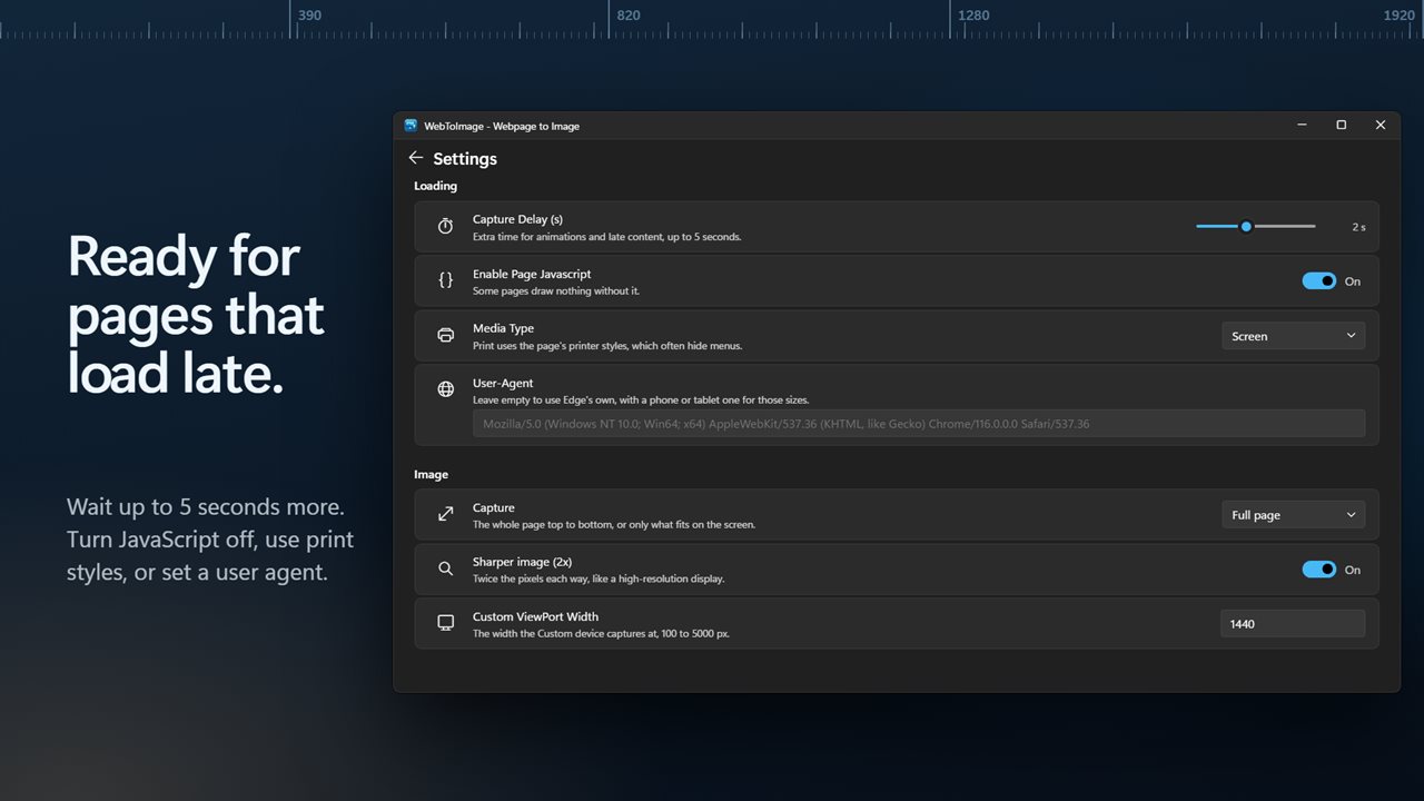Wait for late content, turn JavaScript off, or set your own user agent.