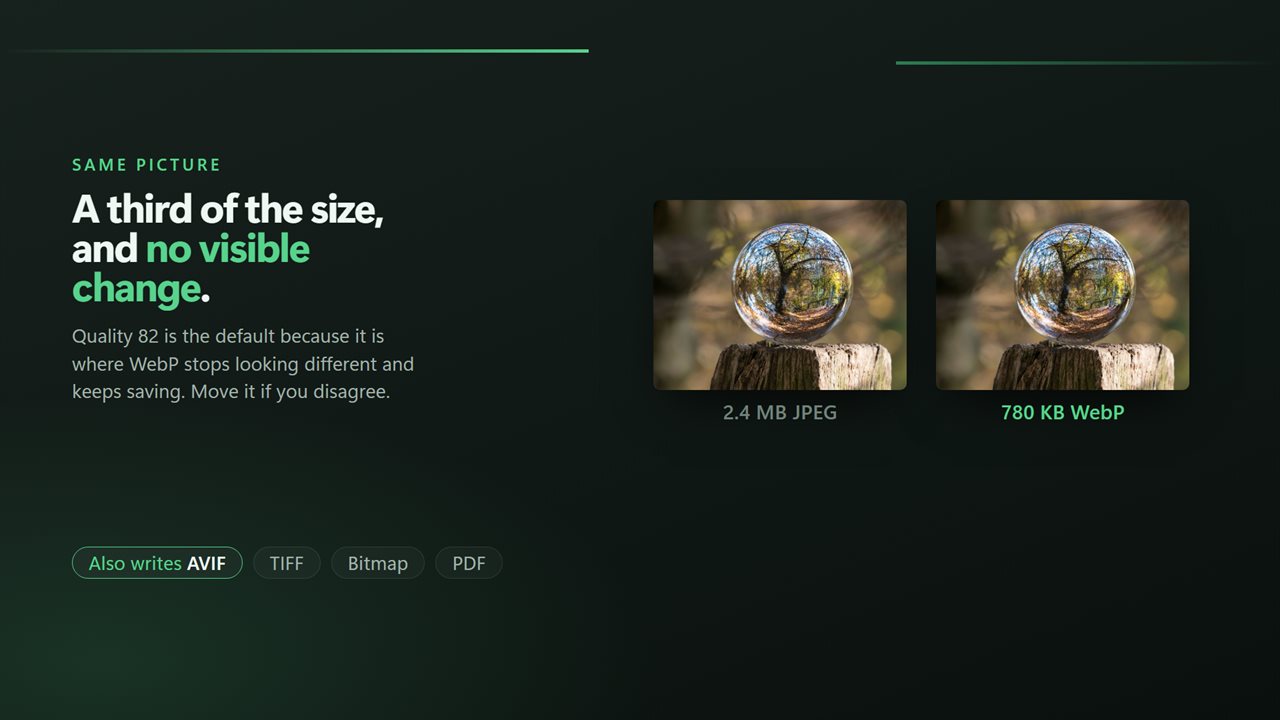 The same picture at a third of the size, and no visible change.