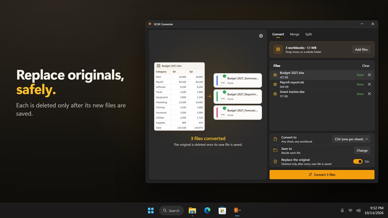 Replace the originals, safely.
